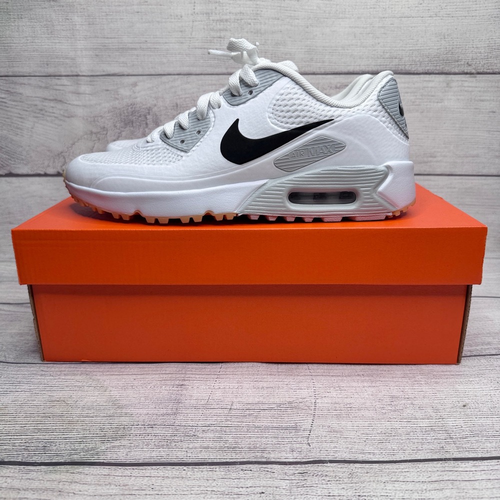 Nike Air Max 90 G Golf Shoes White Black Grey Gum HV9305-102 Womens 7.5